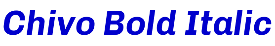 Chivo Bold Italic fuente